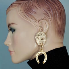 Orecchini pendenti a ferro di cavallo portafortuna MOSCHINO Vintage