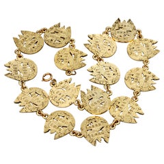Vintage MOSCHINO "GOOD LUCK" Horseshoe Link Novelty Necklace