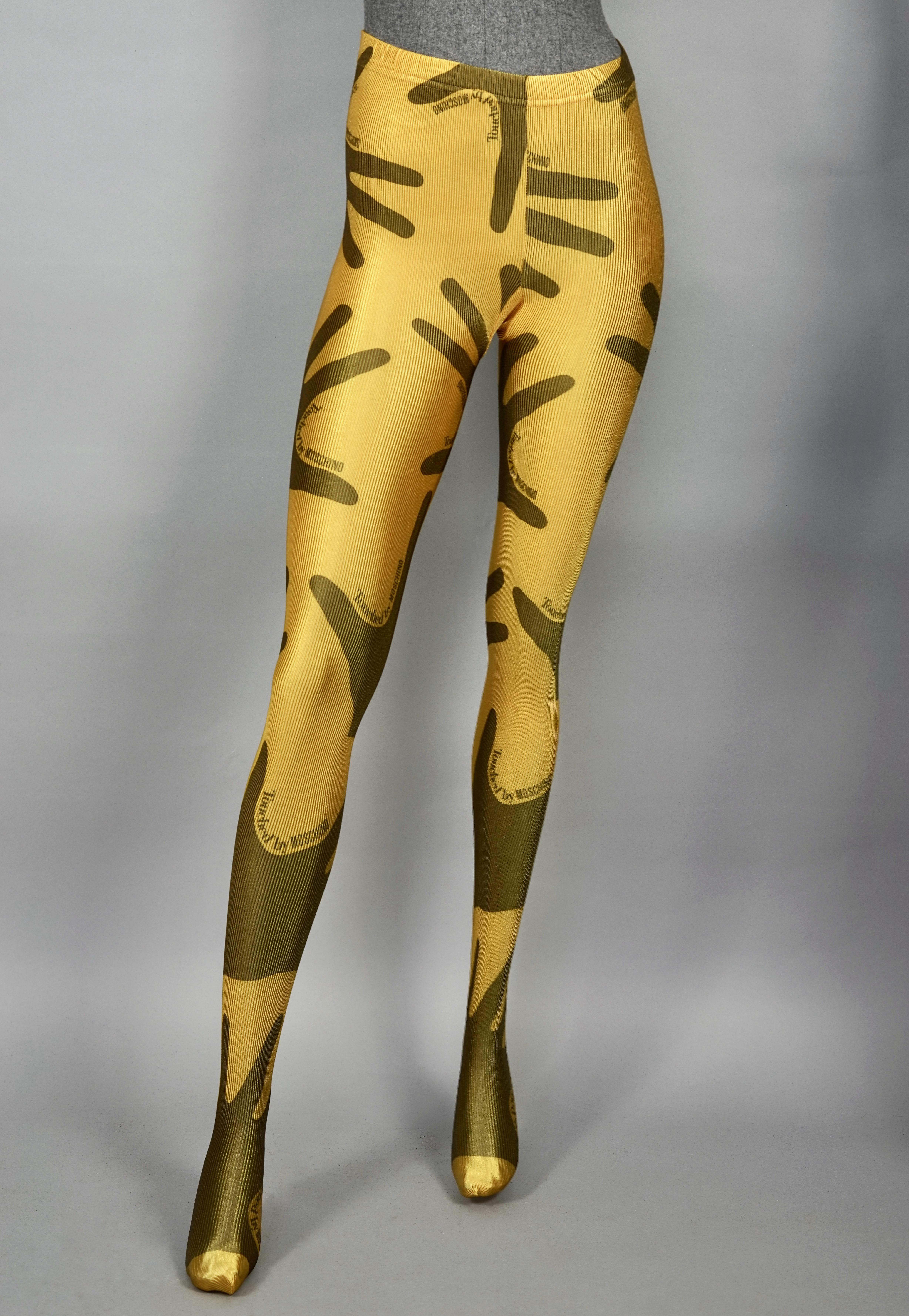 moschino scribble tights