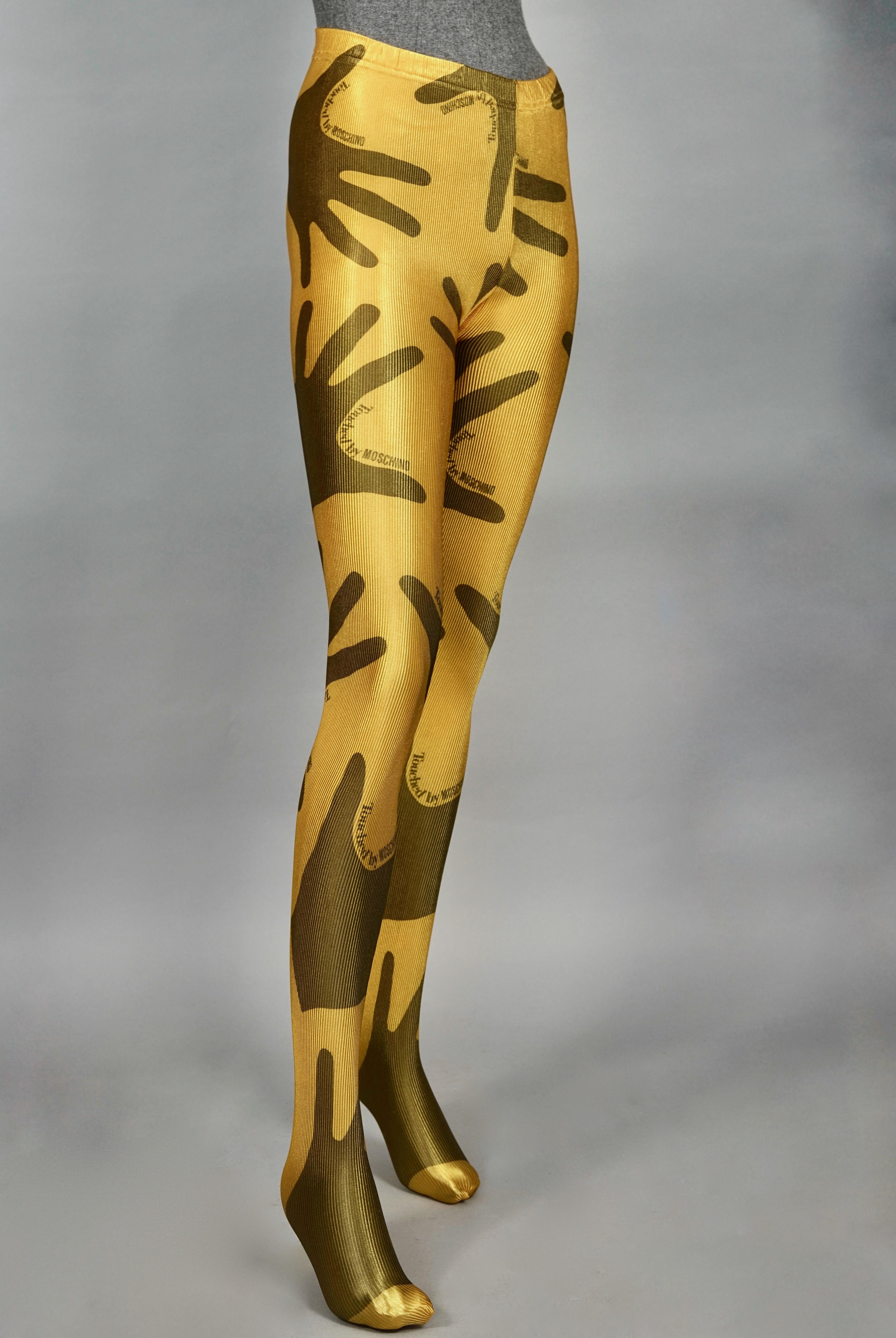 moschino scribble tights