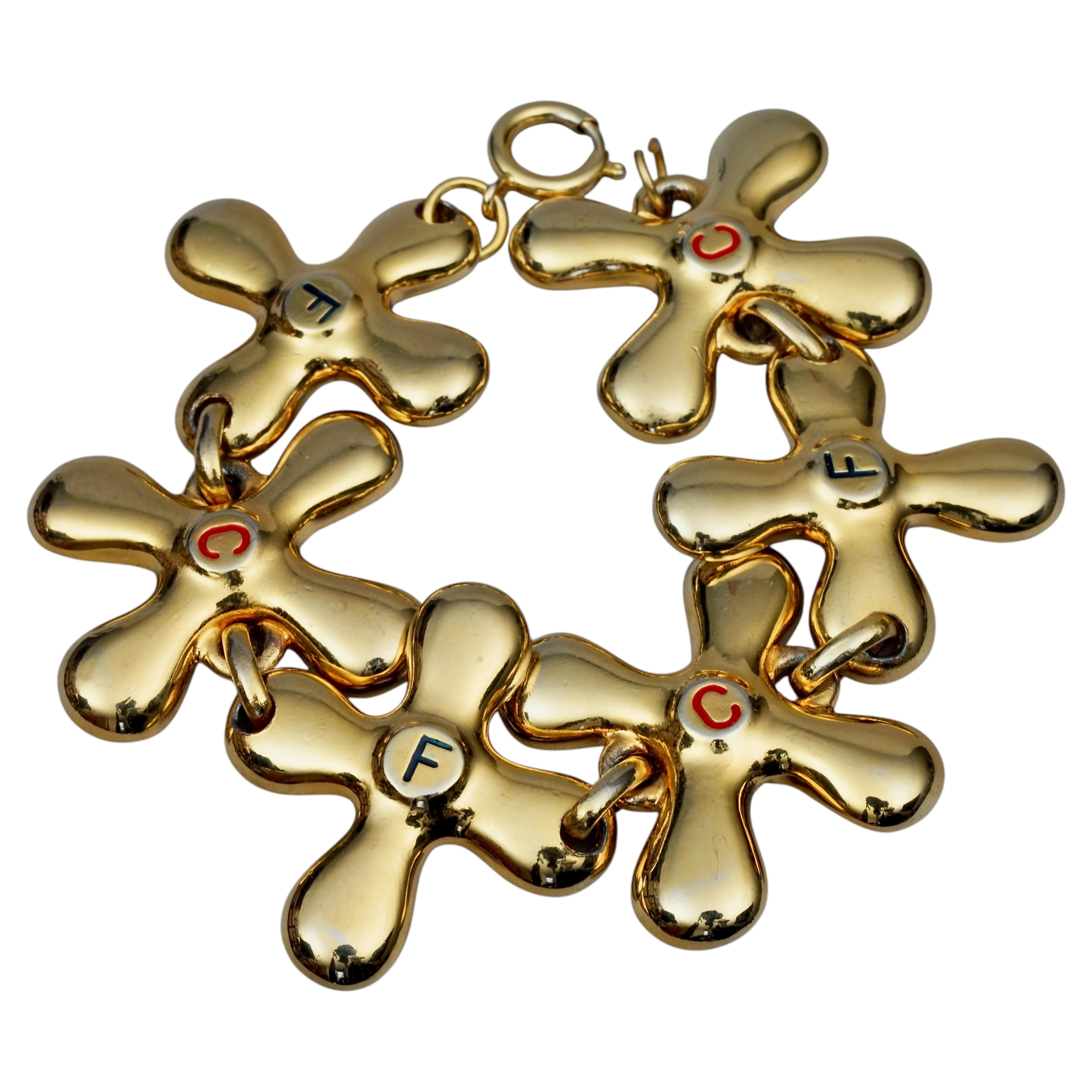 Bracelet vintage Moschino à maillons « Hot and Cold » en vente