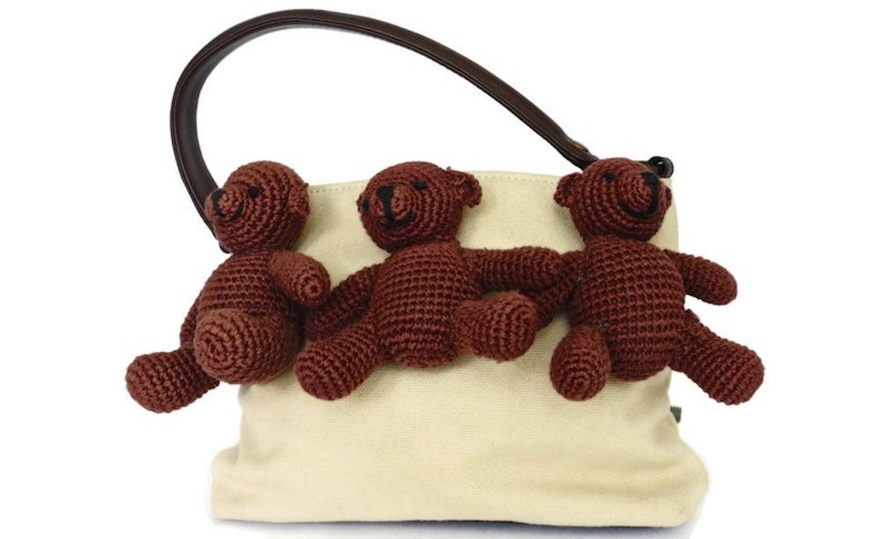 Brown Vintage MOSCHINO Iconic Bear Bag