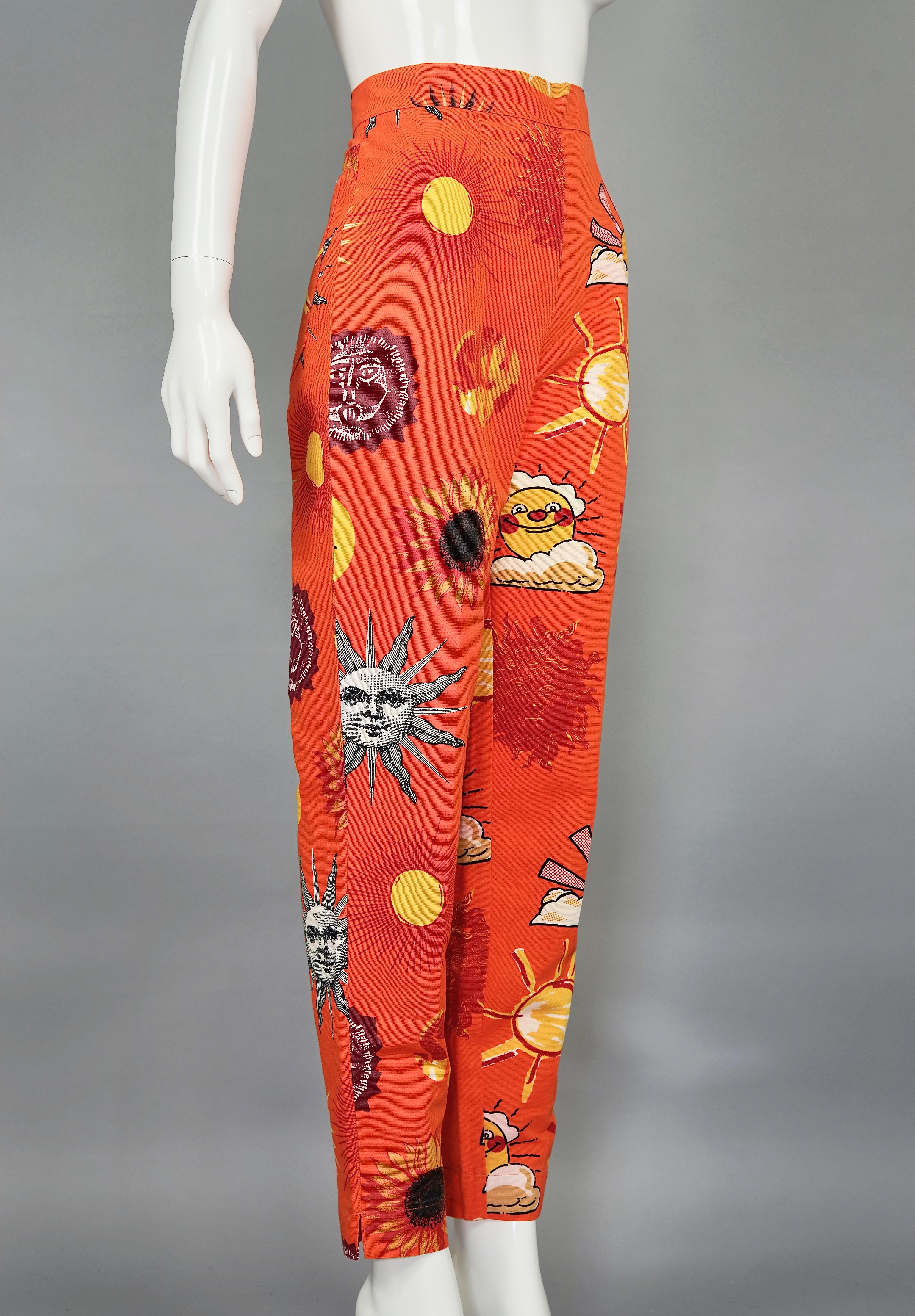 vintage Moschino flower patterned trousers/ pants