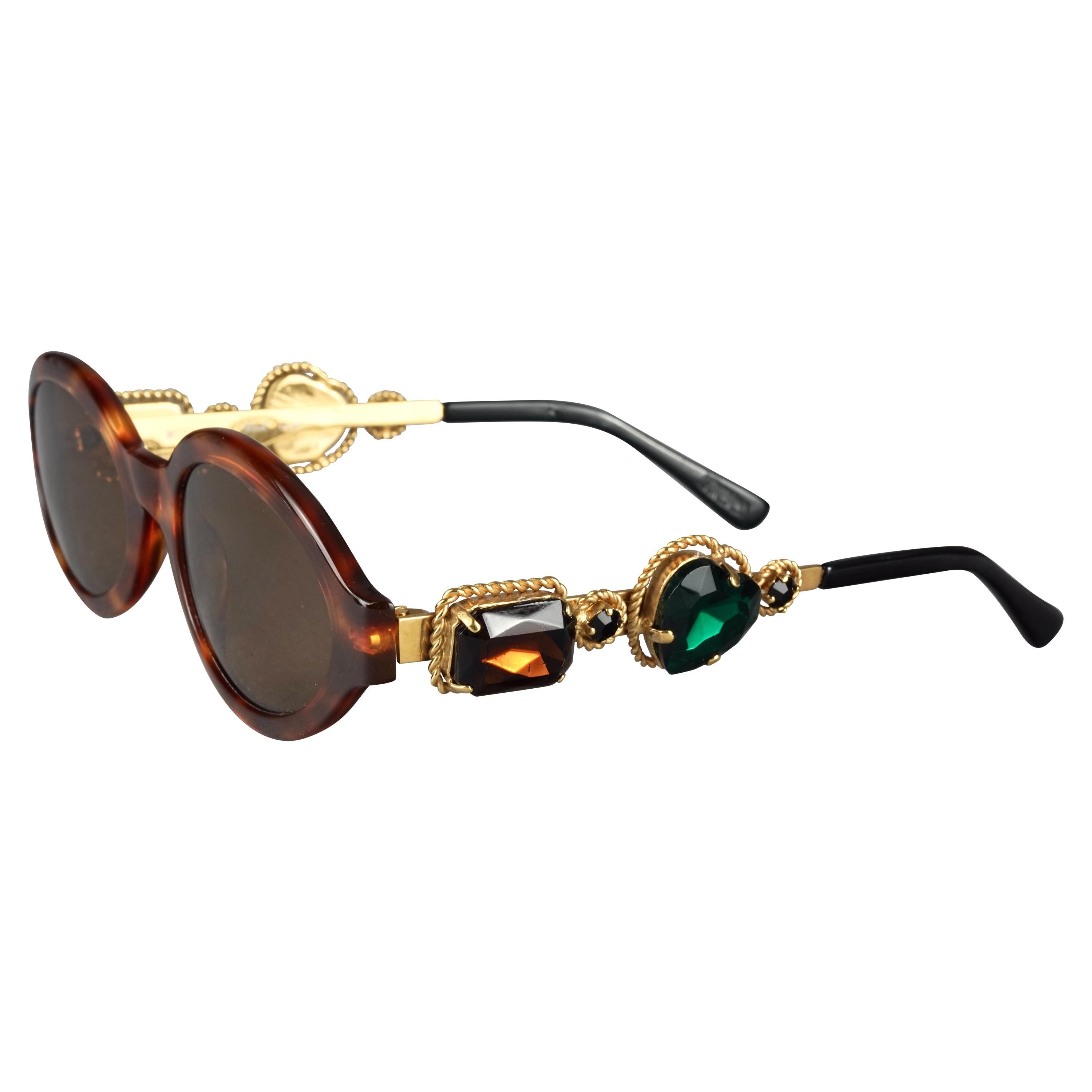 Vintage MOSCHINO Jeweled Tortoiseshell Sunglasses