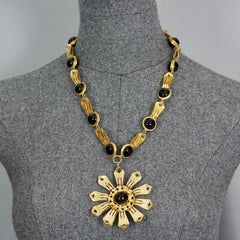 Vintage MOSCHINO Jewell Clip Back Earrings Pendentif Link Novelty Necklace