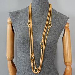 Vintage MOSCHINO Jump Ring Novelty Snake Chain Tiered Necklace