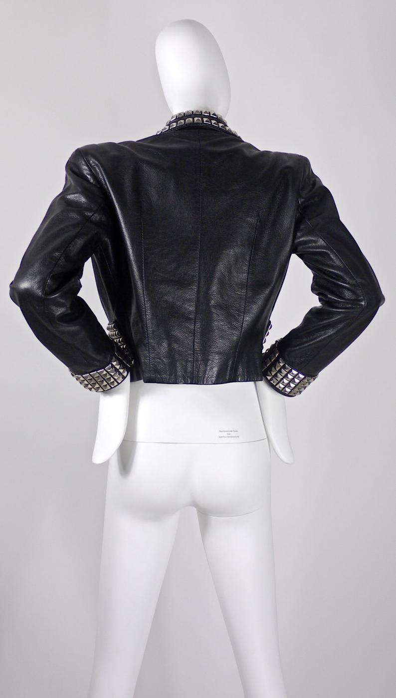 vintage studded leather jacket
