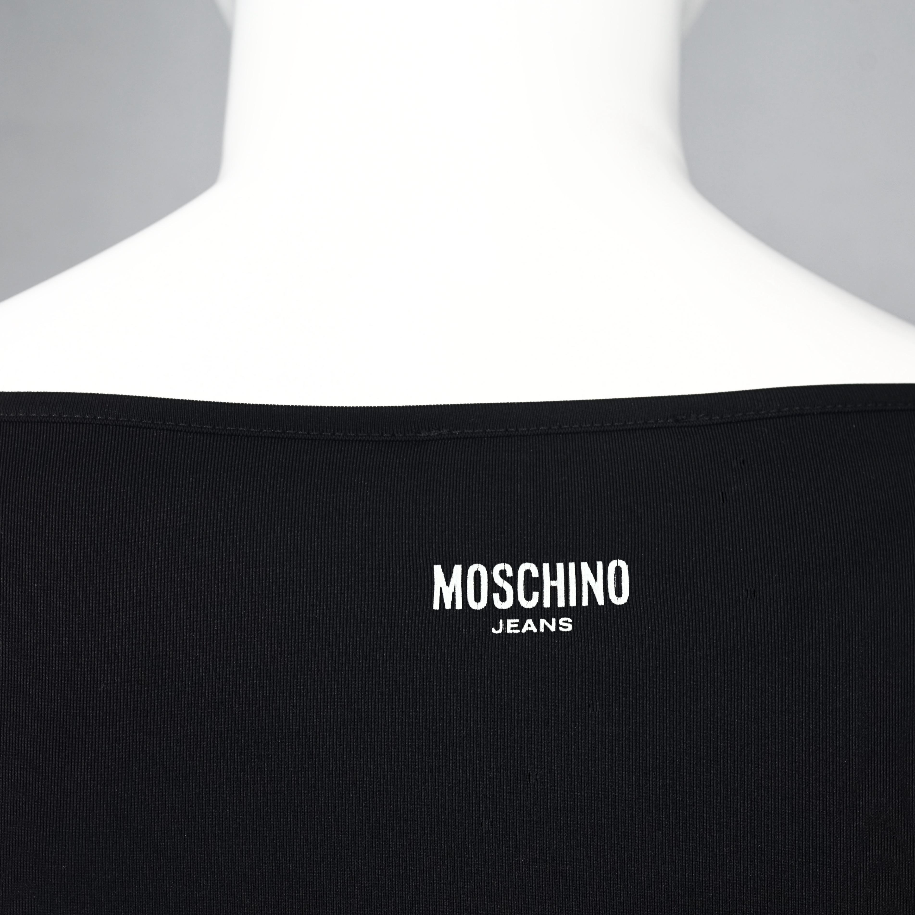 Vintage MOSCHINO Millenium Mood Checklist Maxi Dress For Sale 5