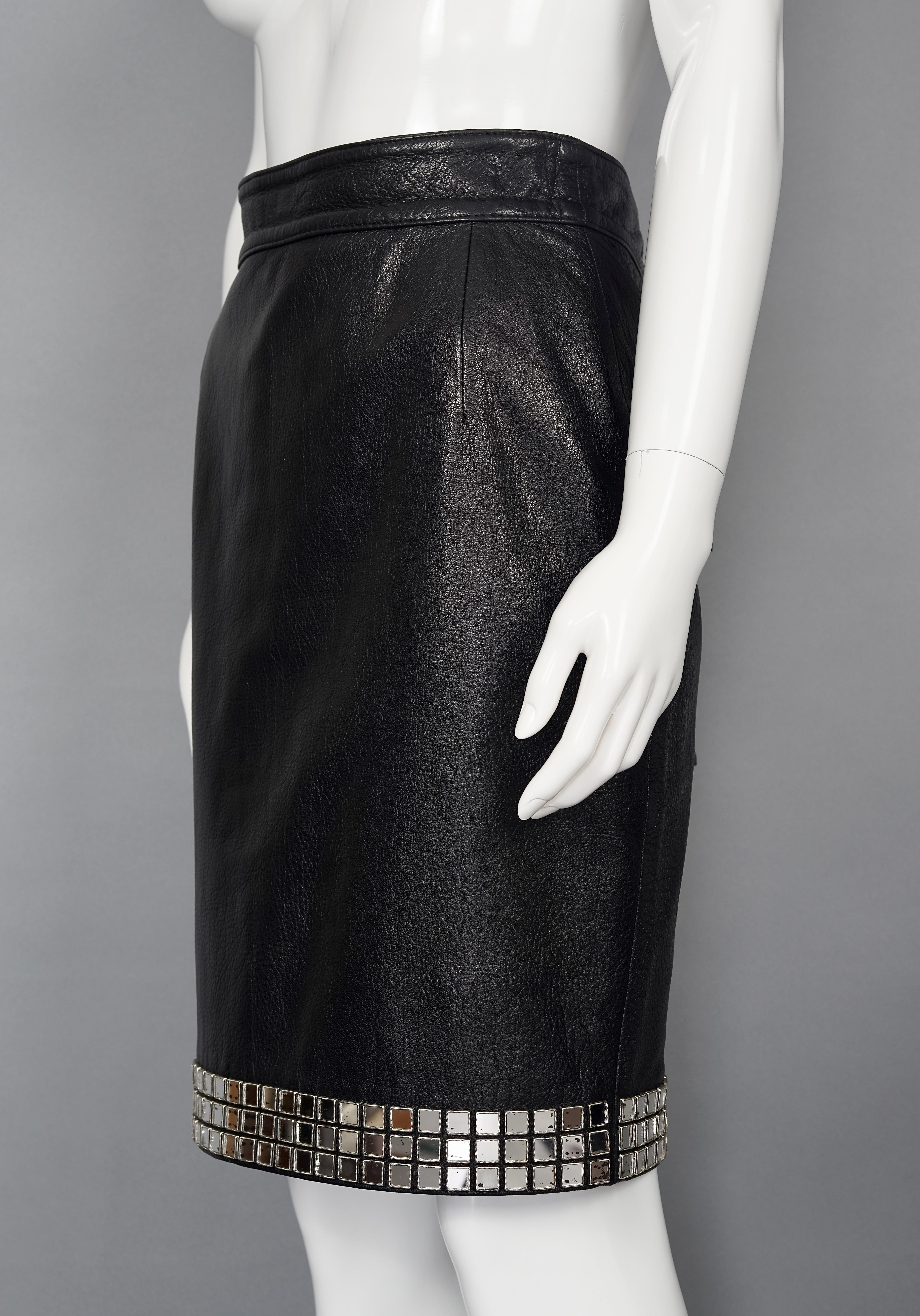 moschino leather skirt