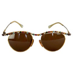 Vintage MOSCHINO Multicolour Rhinestones Novelty Sunglasses