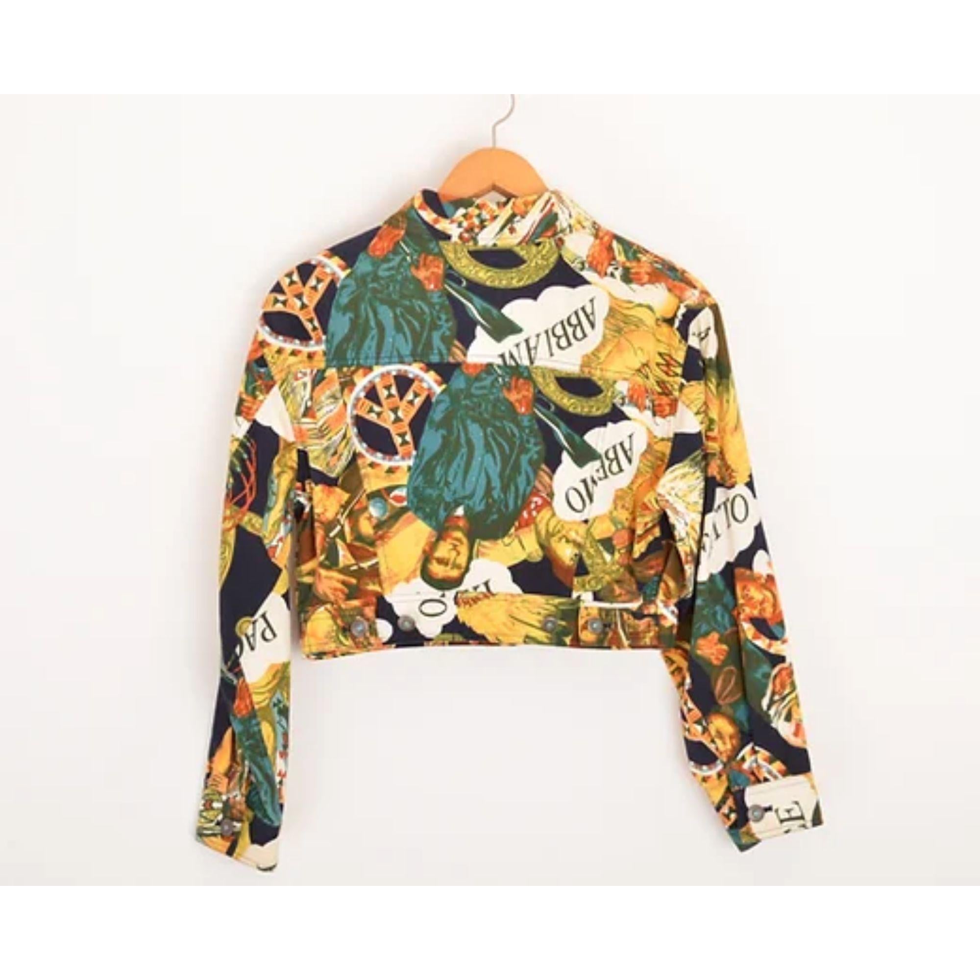Brown Vintage Moschino 'Native American' Pattern Jacket For Sale
