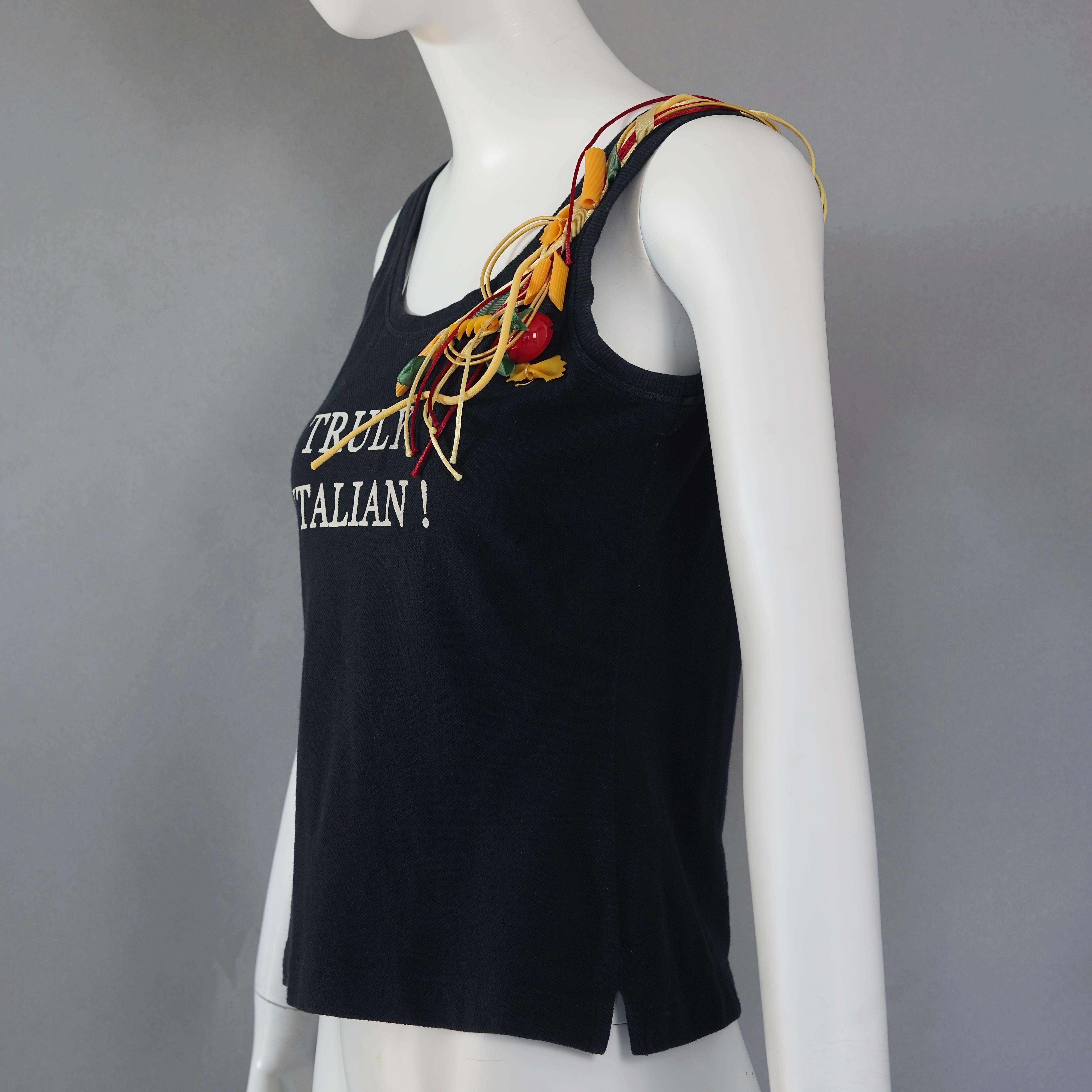 Vintage MOSCHINO Pasta Tomato 