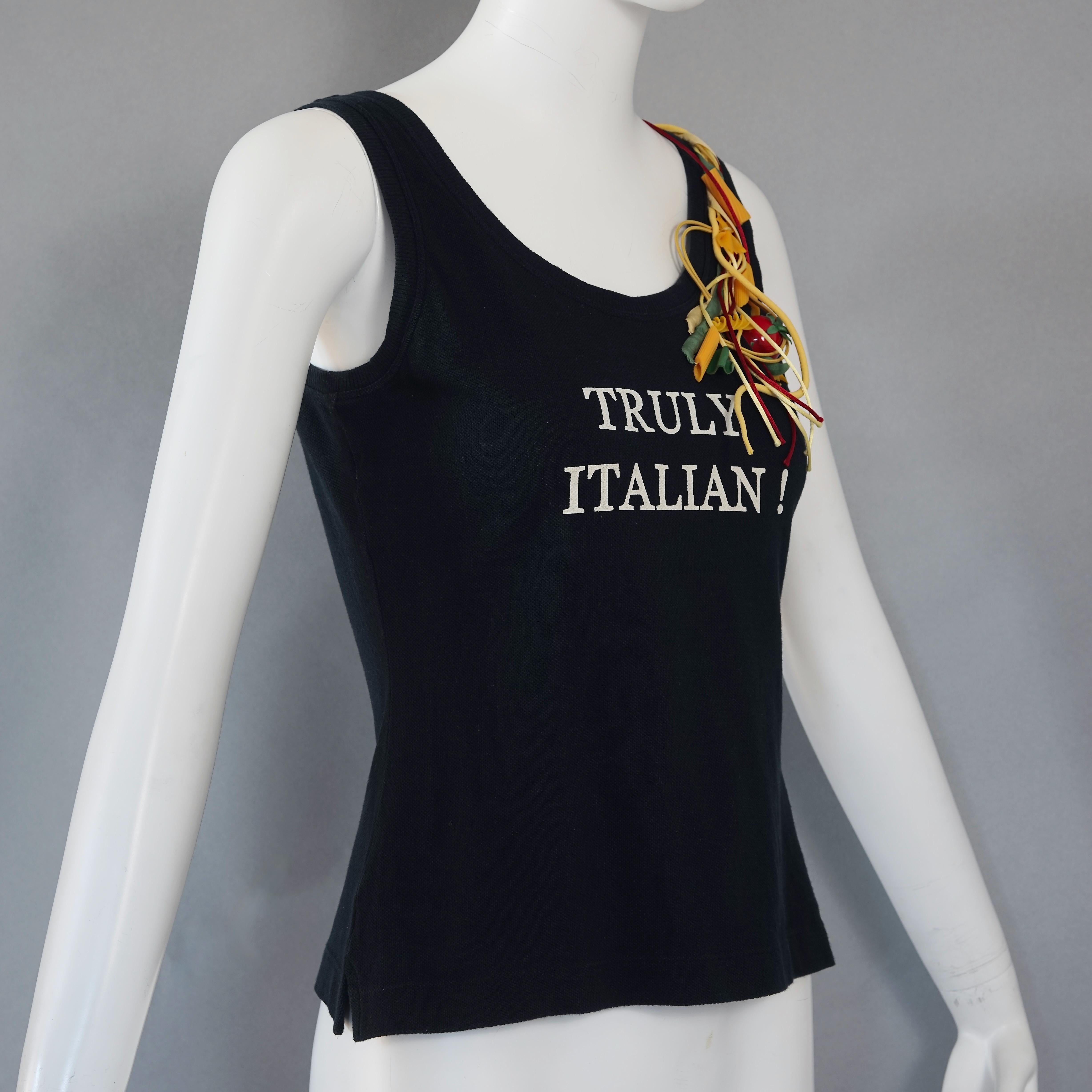 Women's Vintage MOSCHINO Pasta Tomato 