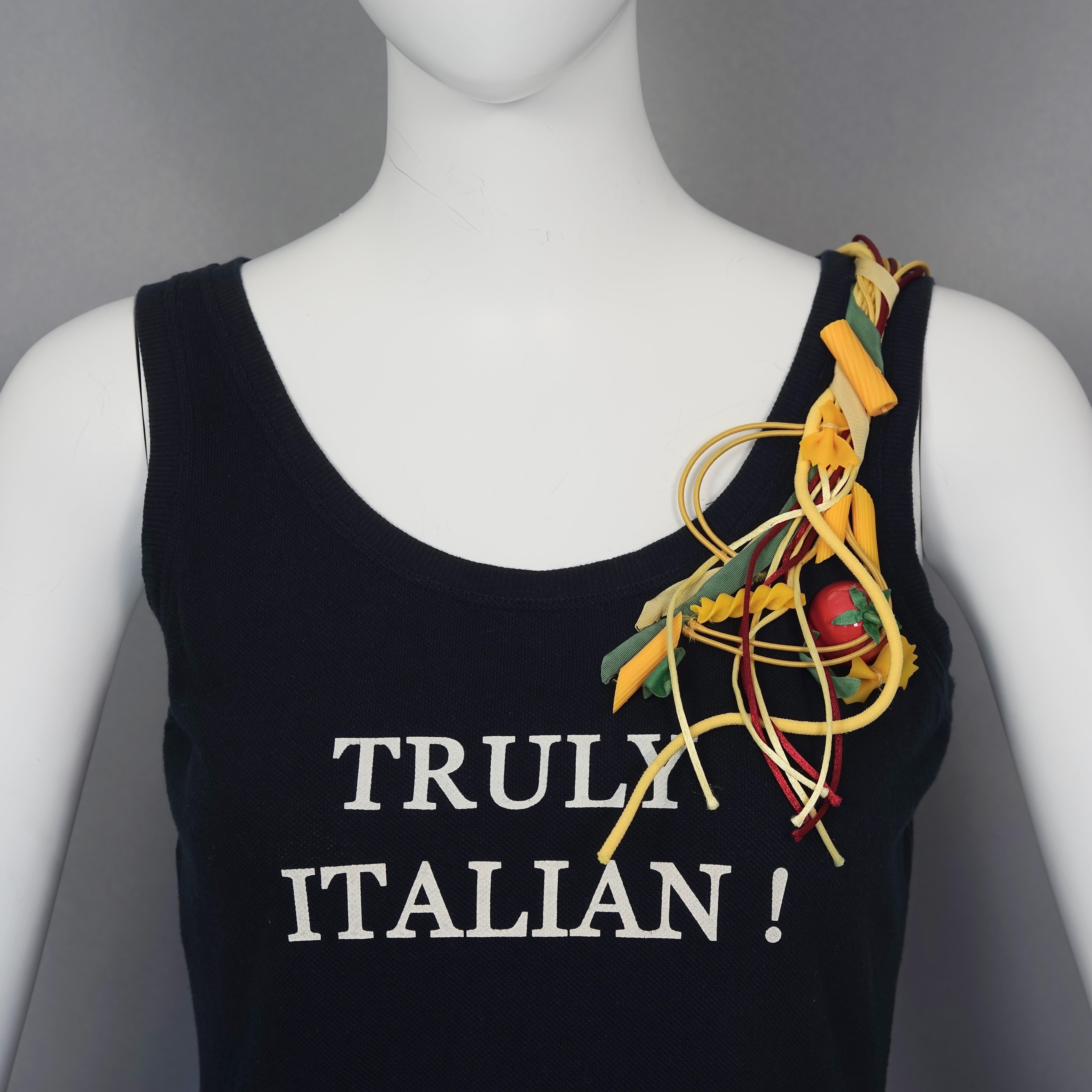 Vintage MOSCHINO Pasta Tomato 