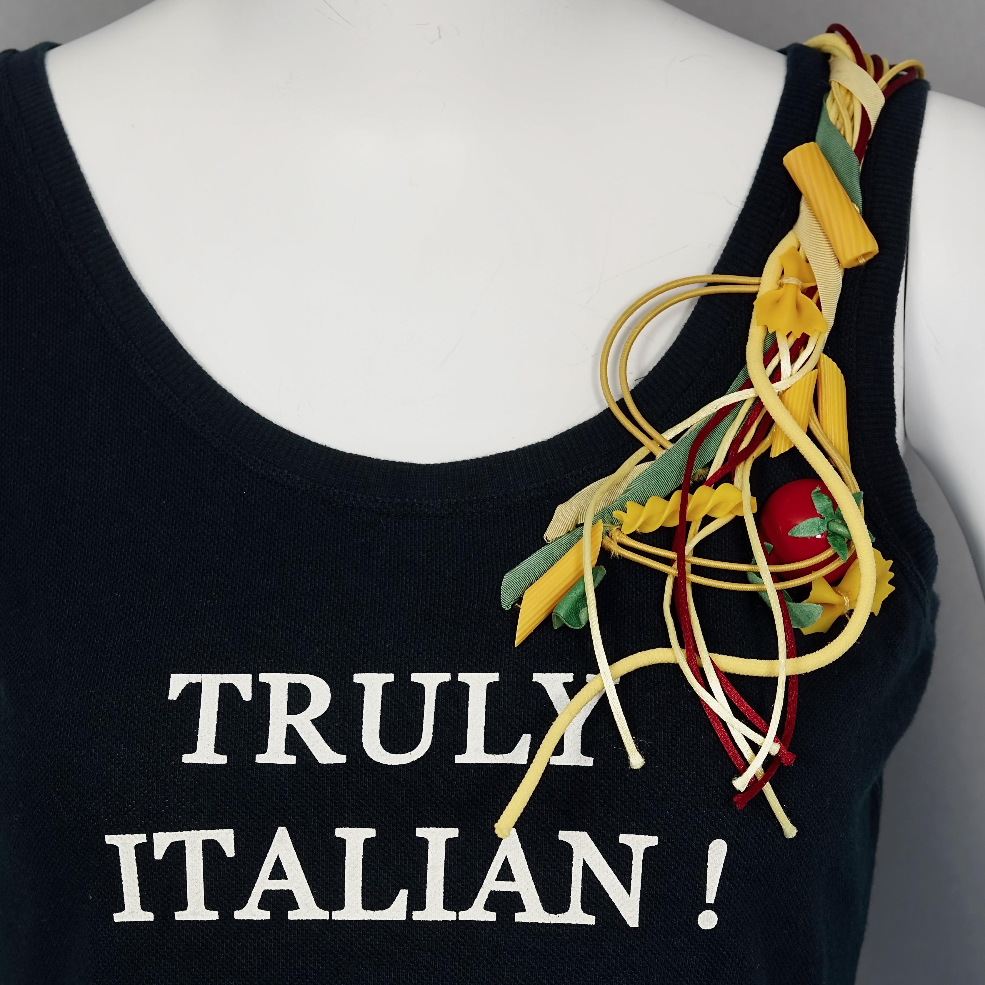 Vintage MOSCHINO Pasta Tomato 