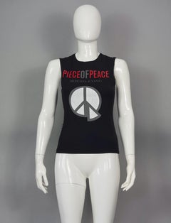 Vintage MOSCHINO "PIECE of PEACE" Repetita Juvant Slogan T Shirt