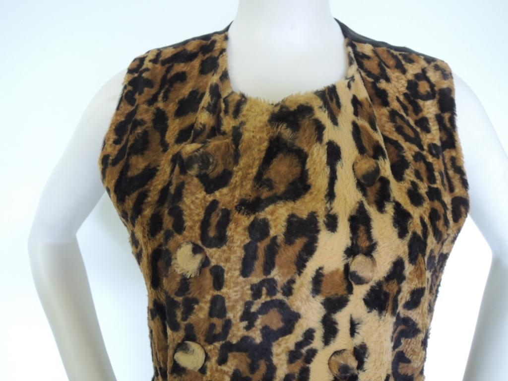 leopard print waistcoat