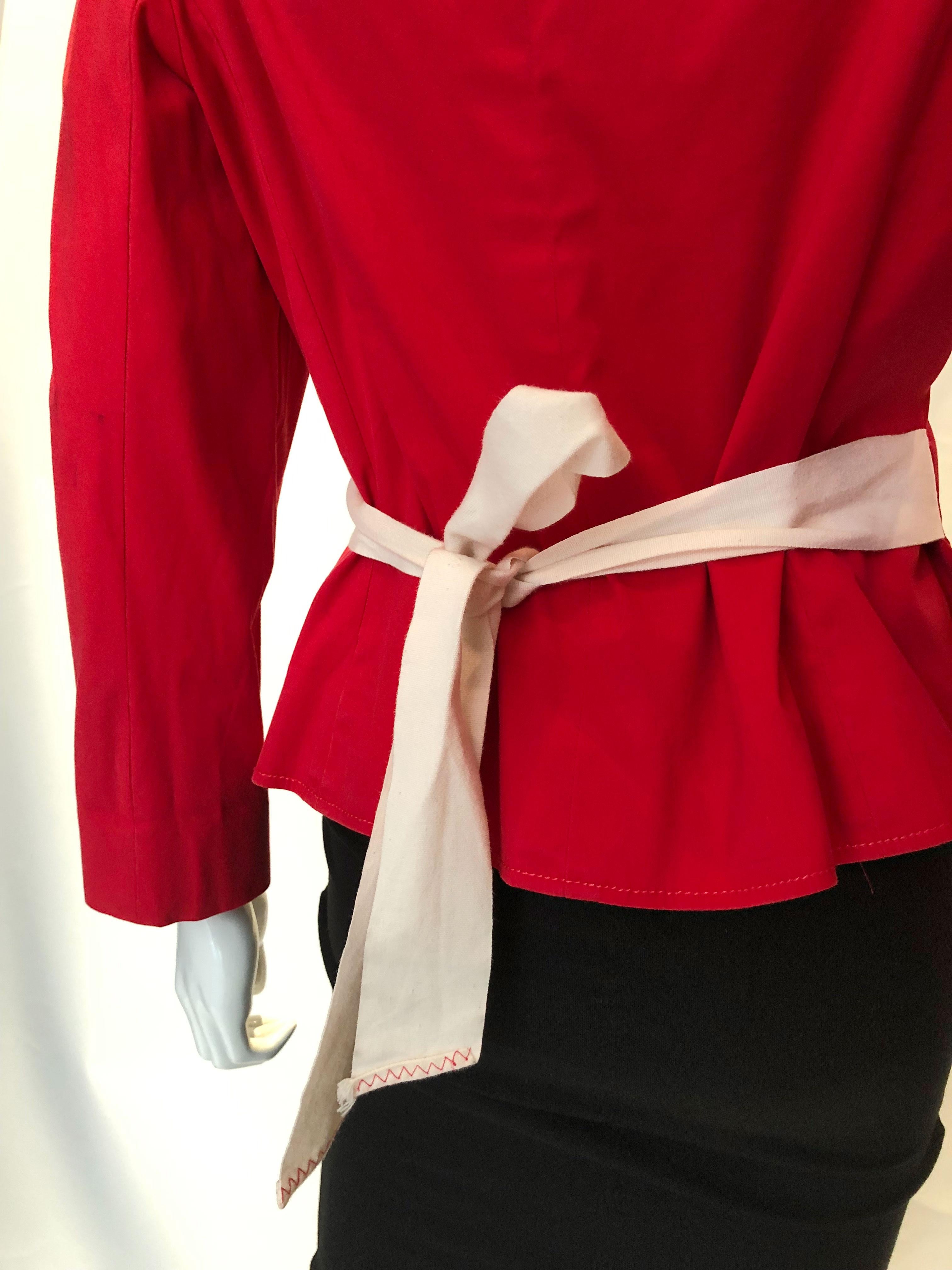 Vintage Moschino Red Jacket In Good Condition For Sale In London, GB