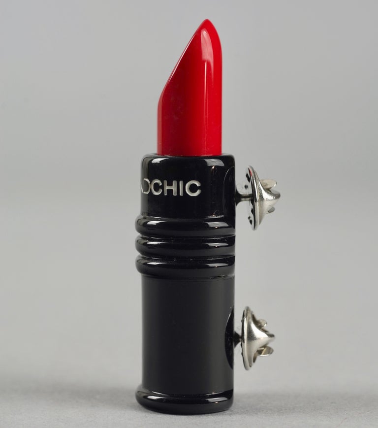 Vintage MOSCHINO Red Lipstick Novelty Brooch at 1stDibs
