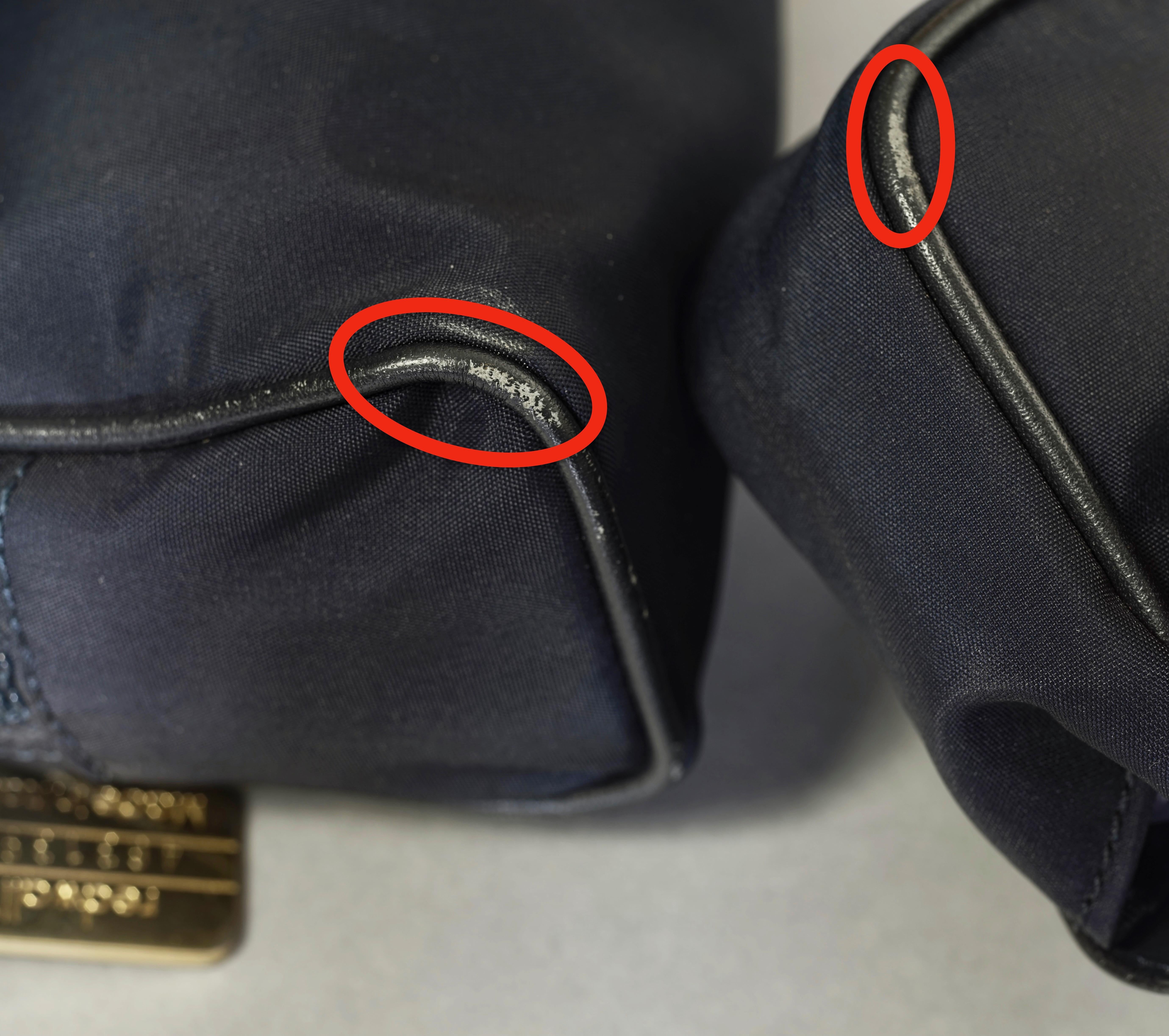 Vintage MOSCHINO REDWALL 3 Purses Navy Blue Belt Bag For Sale 4