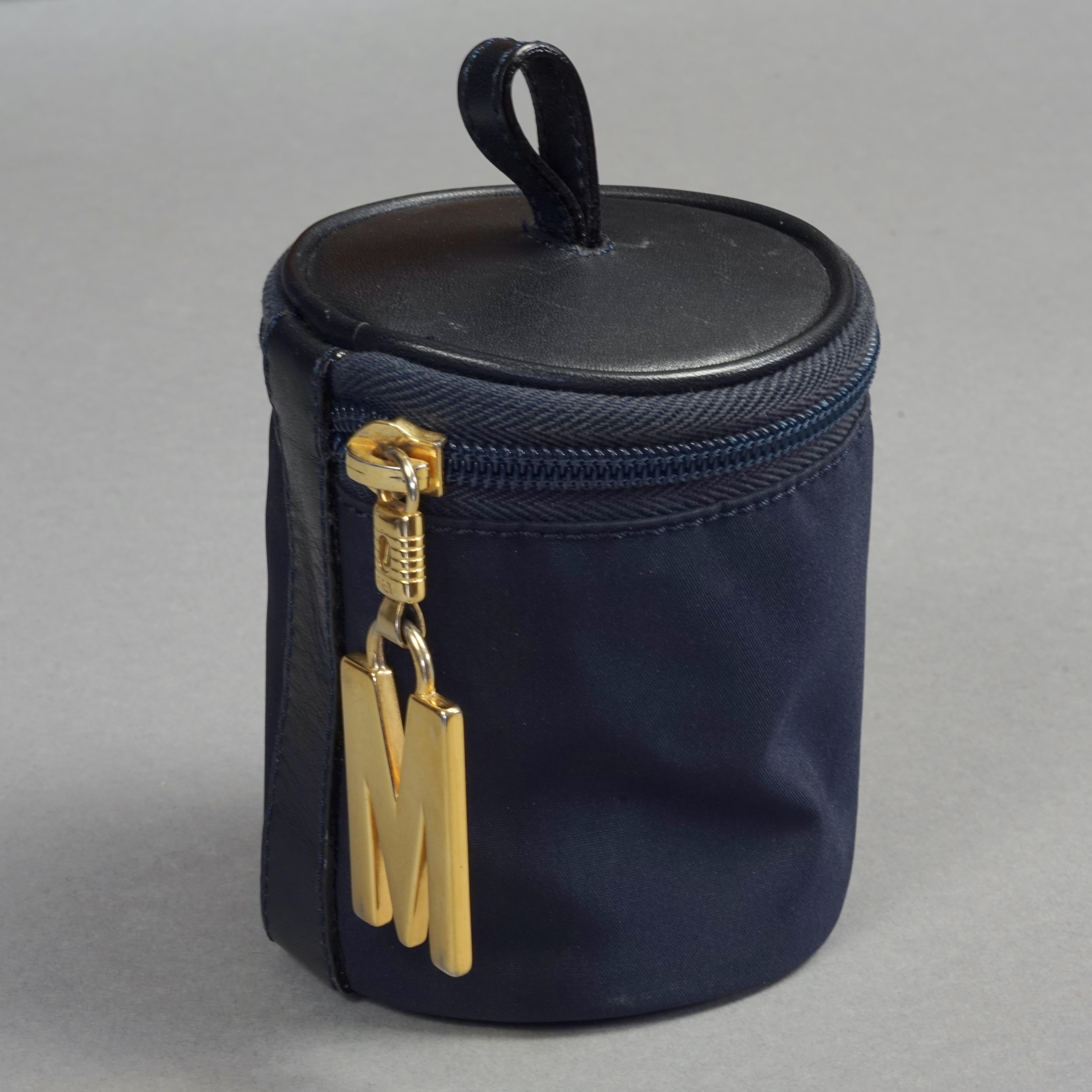 Women's Vintage MOSCHINO REDWALL 3 Purses Navy Blue Belt Bag For Sale