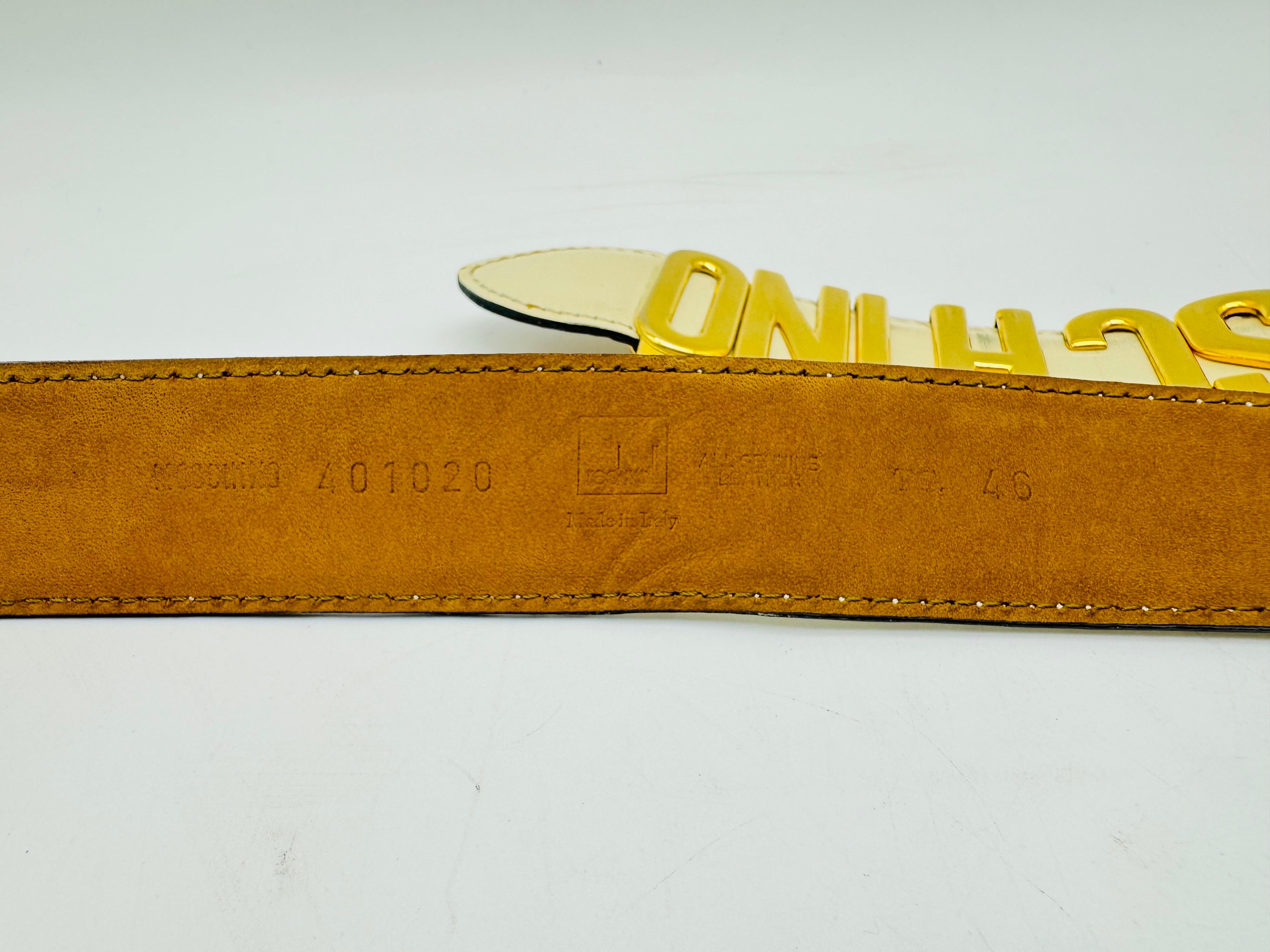 Vintage Moschino Redwall belt classic gold For Sale 1