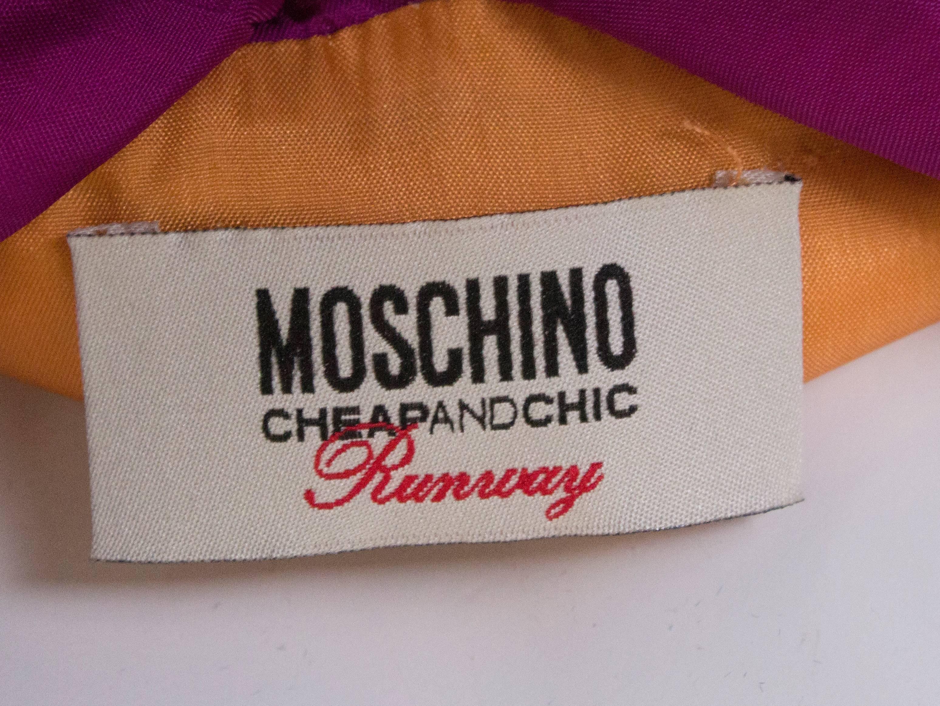 Vintage Moschino Multi Colour Runway Crepe Dress For Sale 4