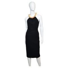 Vintage Moschino Sleeveless Evening Dress with Artificial Pearls, 2000s
