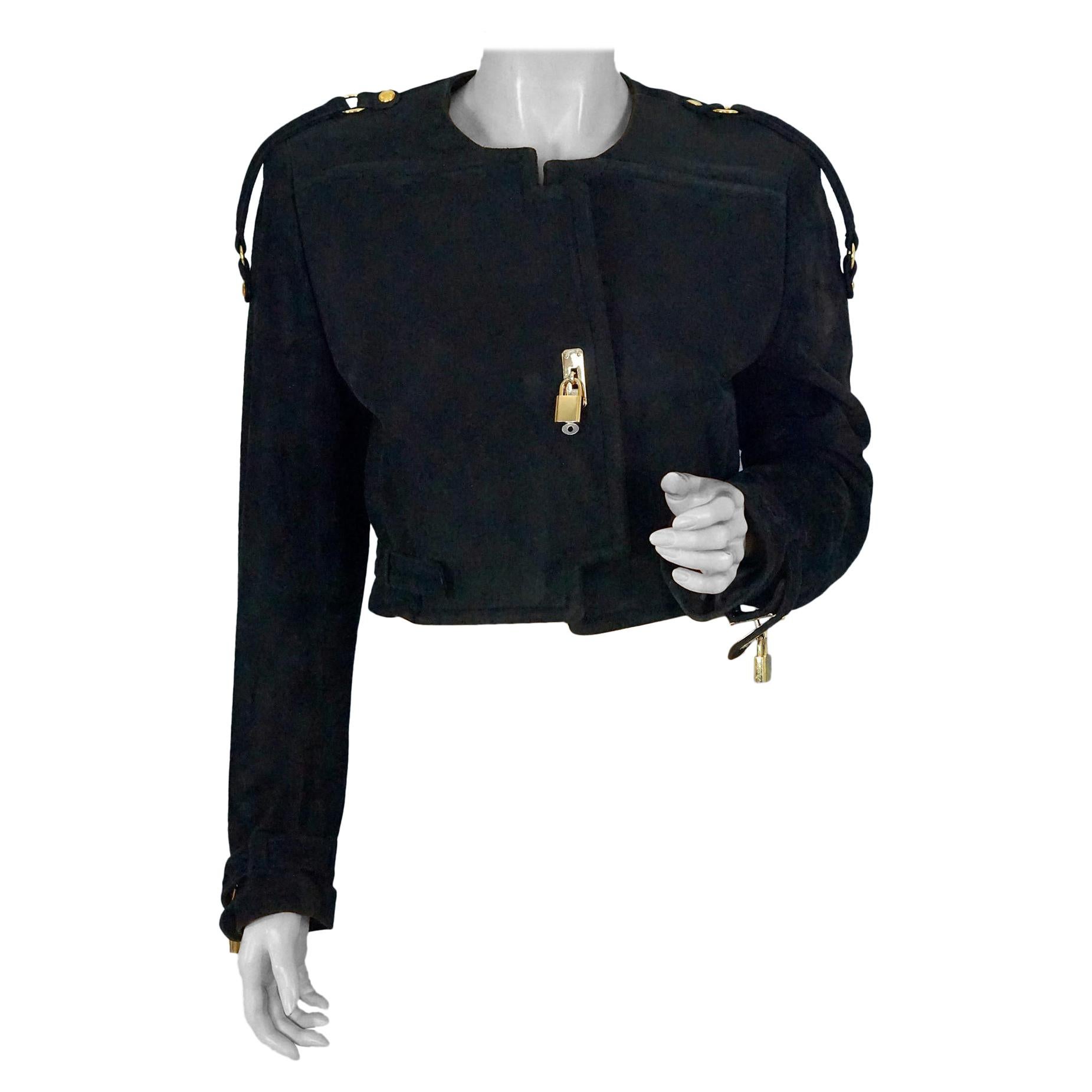 Vintage MOSCHINO Suede Novelty Padlock Jacket