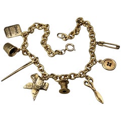 Vintage MOSCHINO Tailor's Sewing Tools Charm Necklace