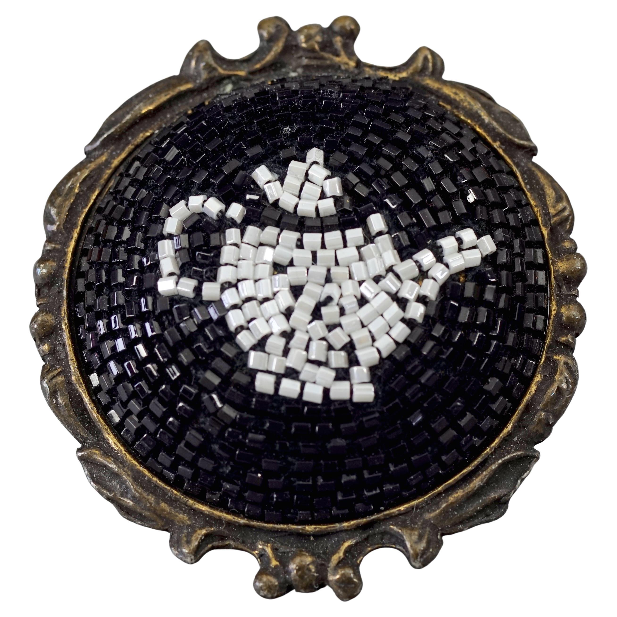 Vintage MOSCHINO Teapot Beaded Novelty Brooch For Sale