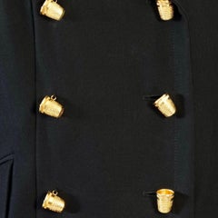 Vintage MOSCHINO Thimble Novelty Button Black Jacket