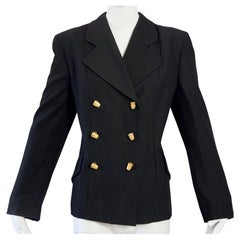 Vintage MOSCHINO Thimble Novelty Button Black Jacket