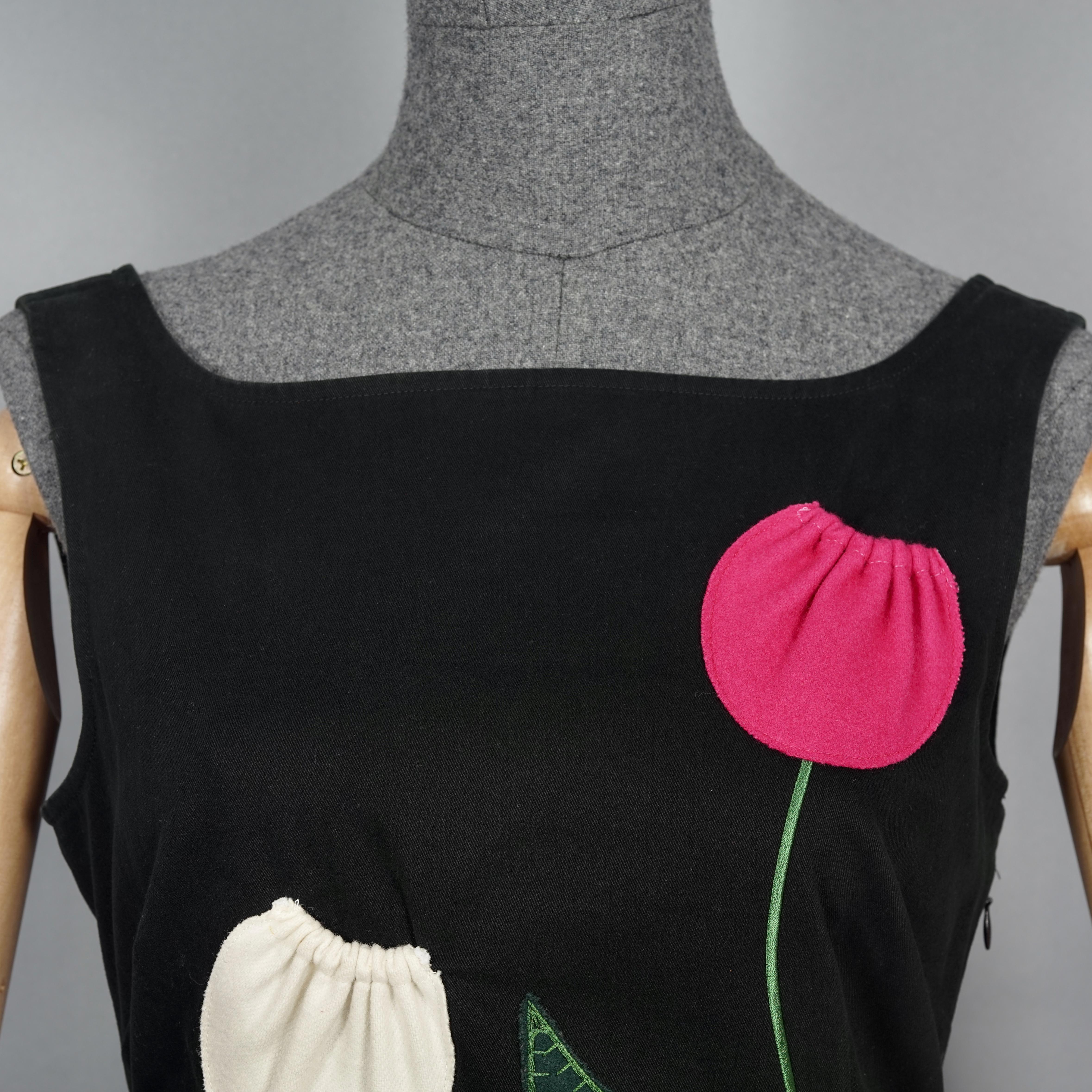Vintage MOSCHINO Tulip Flower Pockets Novelty Dress For Sale 1