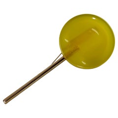 Vintage MOSCHINO Yellow Citrus Lollipop Candy Novelty Brooch