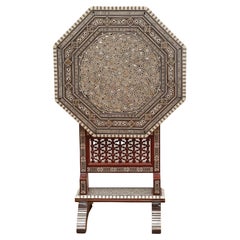 Vintage Mother of Pearl Tilt-Top Table