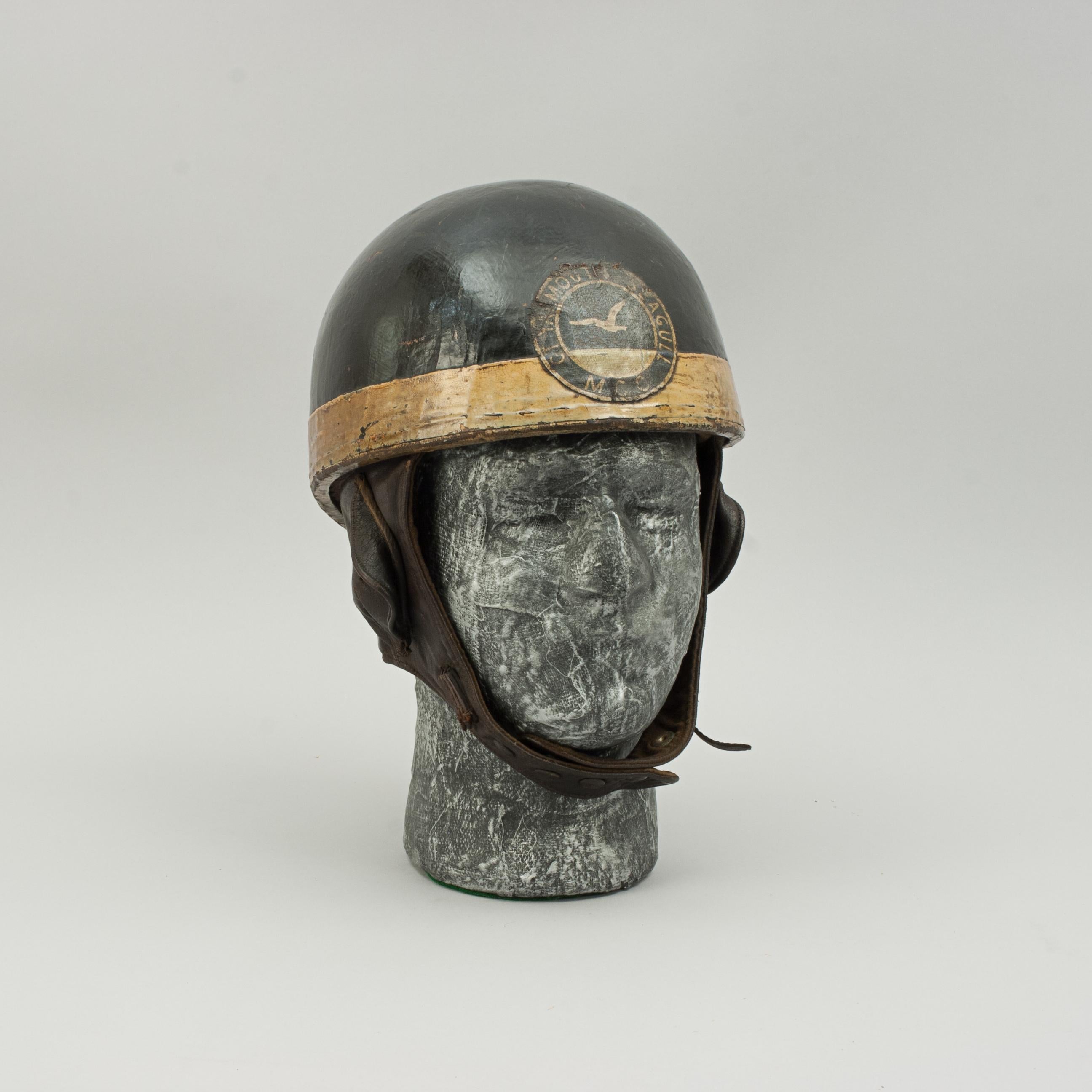 Vintage Motorcycling Crash Helmet, Great Yarmouth Seagull MCC For Sale at  1stDibs