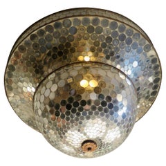 Used Motorized Mirrored Art Deco Period Light Fixture