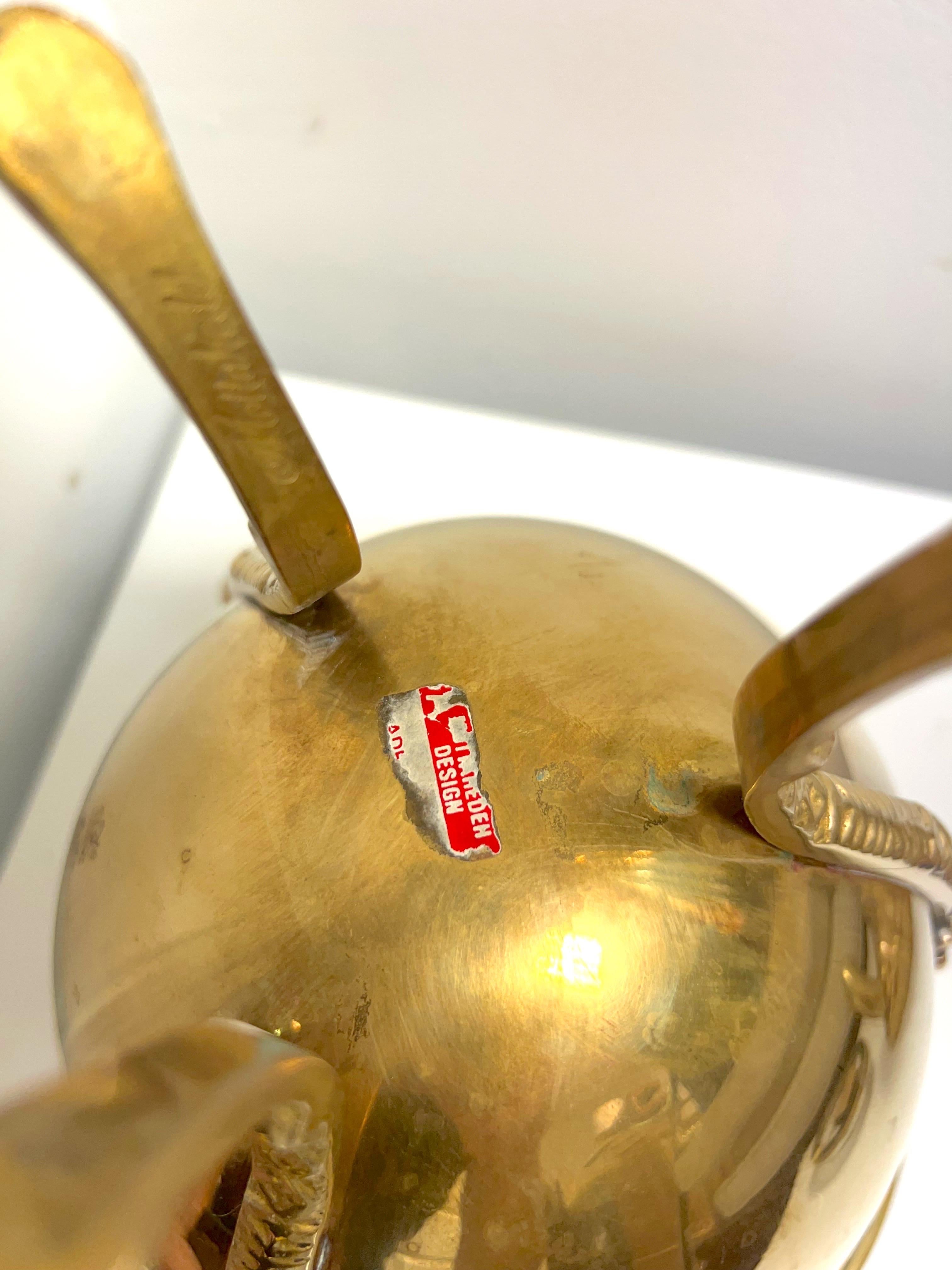 Vintage Mottahedeh Brass Champagne Bucket For Sale at 1stDibs