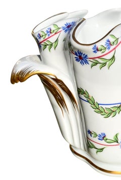 Vintage Mottahedeh Cornflower Garland Porcelain Cachepot Planter