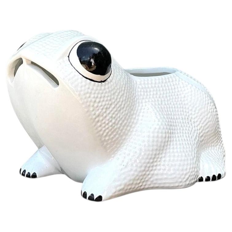 Vintage Mottahedeh glasierte Keramik Hobnail Frosch im Angebot