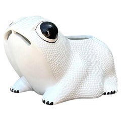 Vintage Mottahedeh Glazed Ceramic Hobnail Frog