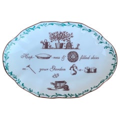 Vintage Mottahedeh Porcelain Garden Themed Catchall Dish