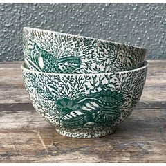 Vintage Mottahedeh Small Ceramic Bowls - A Pair