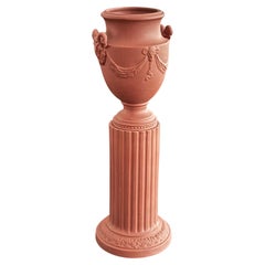 Vintage Mottahedeh Terracotta Urn And Pedestal