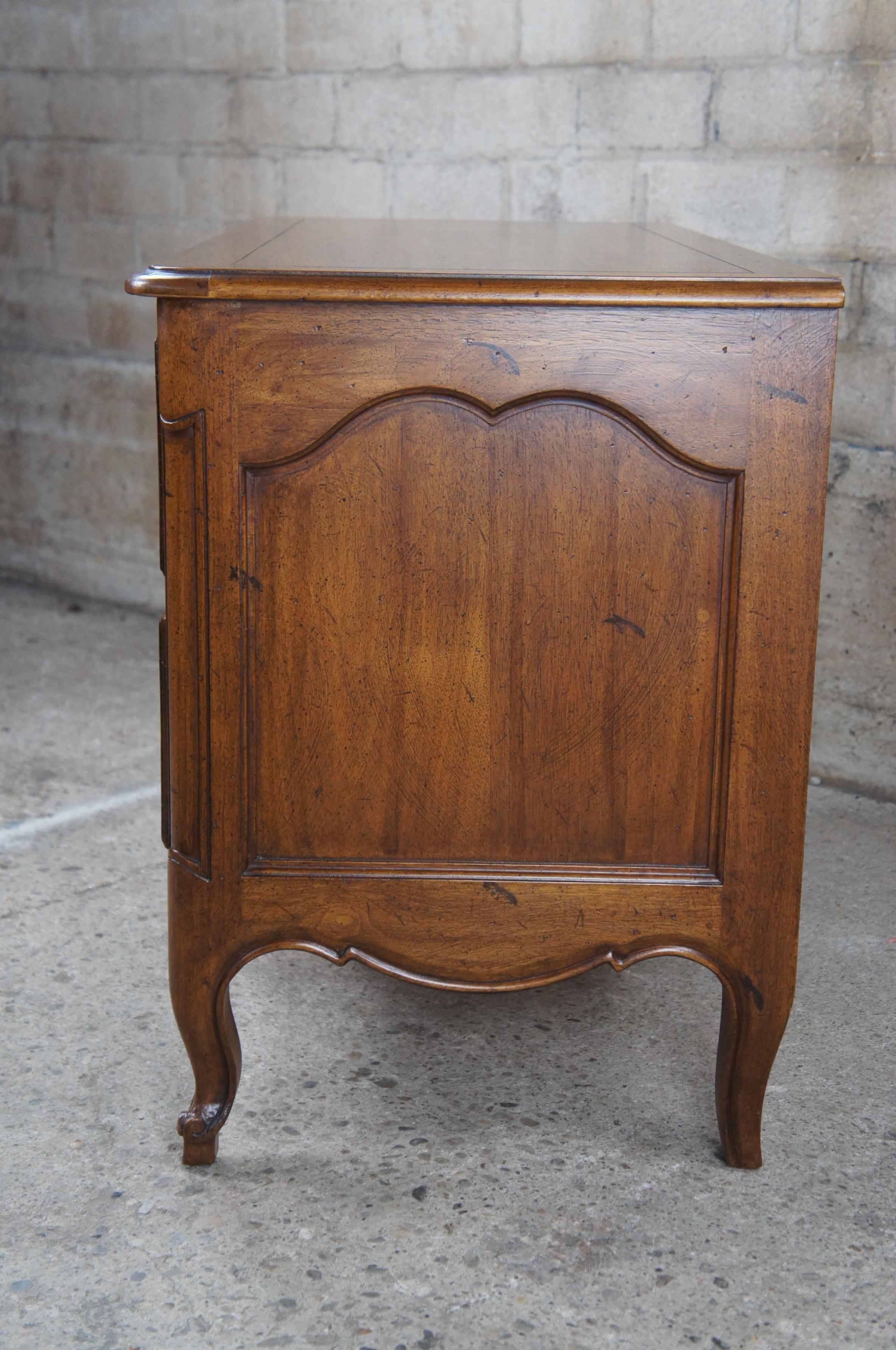 Vintage Mount Airy Walnut French Country Provincial Lowboy Chest Dresser Stand For Sale 5