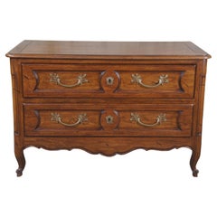 Vintage Mount Airy Walnut French Country Provincial Lowboy Chest Dresser Stand