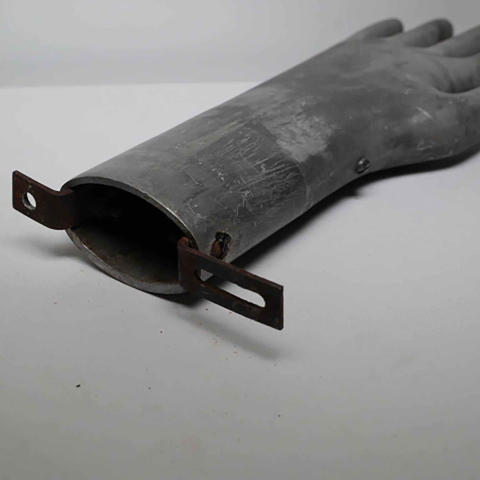 Vintage Mountable Aluminum Glove Mold, circa 1950s-1960s 2