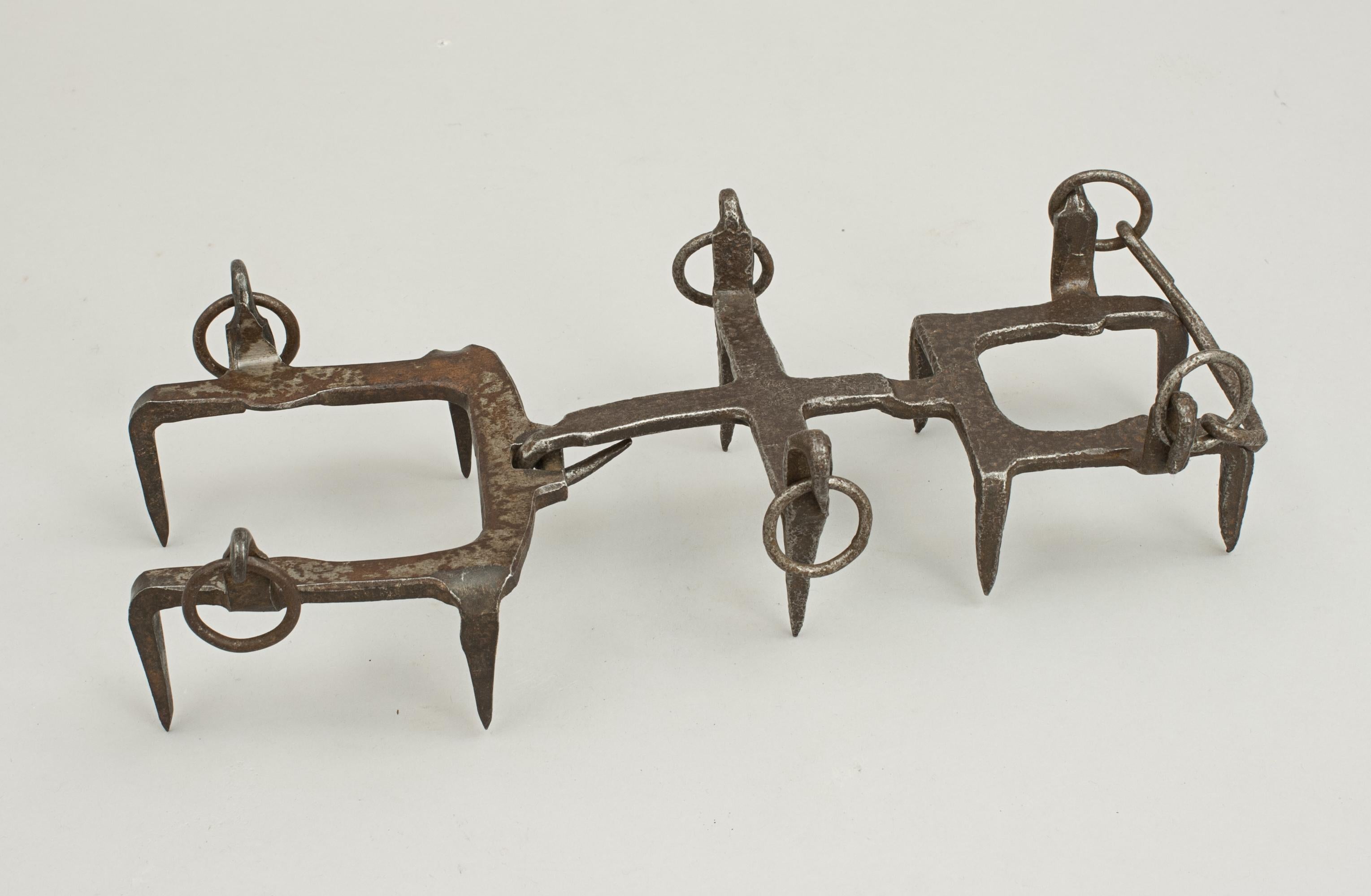 Vintage Mountaineering Crampons in the Design of Oscar Eckenstein In Good Condition In Oxfordshire, GB