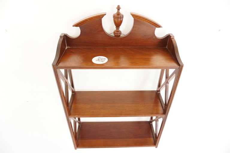 Vintage Mounted Bookcase, Display open wall Scotland 1930 For Sale at 1stDibs